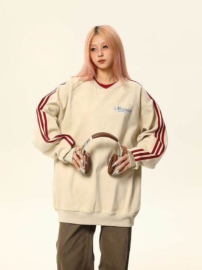 American Retro Crew Neck Sweatshirt Top