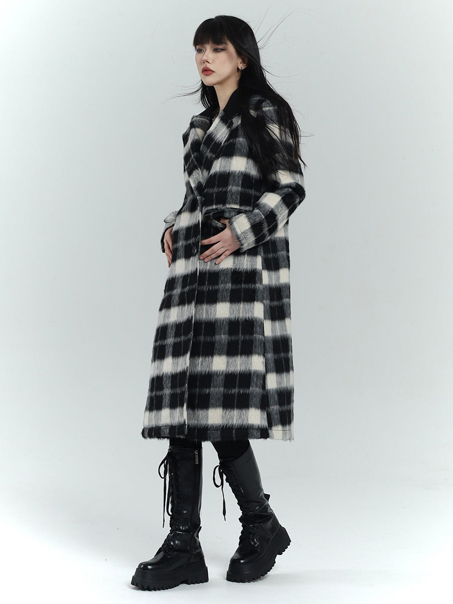 Plaid Tweed Coat Jacket