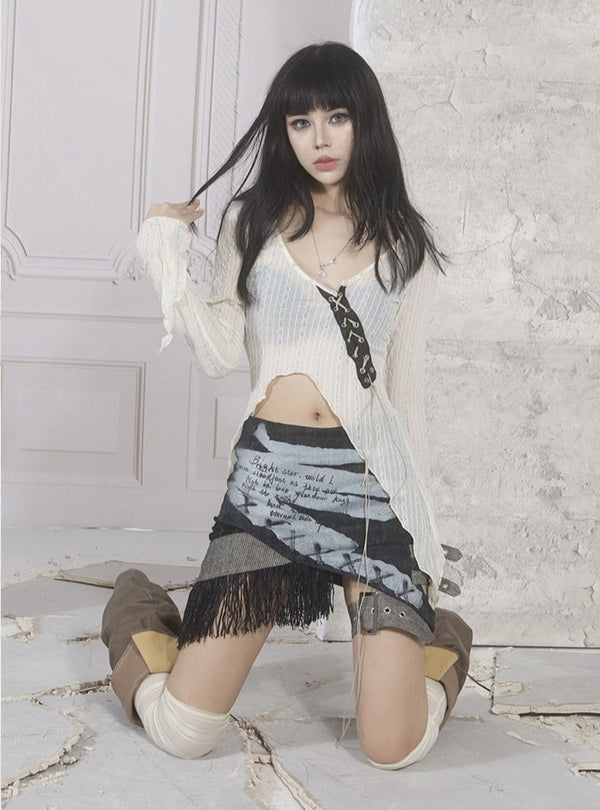 Thin Lace Bottoming T-Shirt