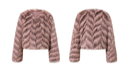 Golden Girl Gradient Eco-Friendly Fur Jacket