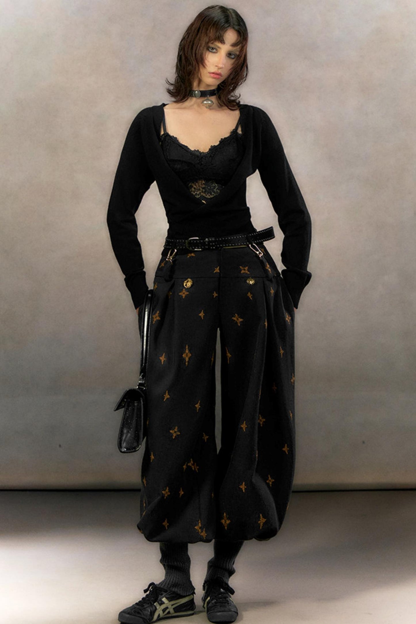 Starburst Print Lantern Pants