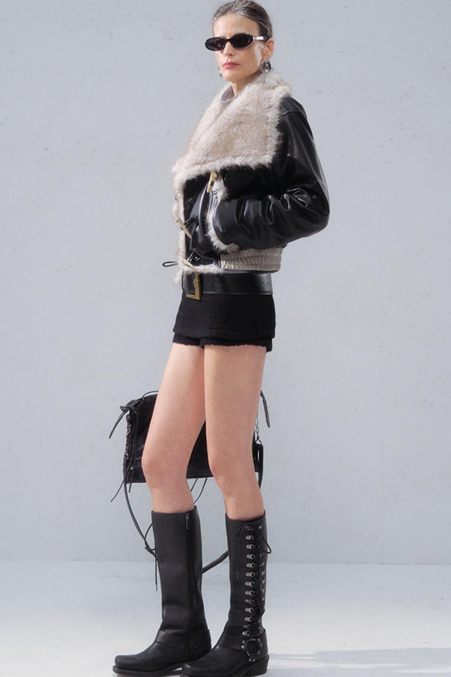 Vintage Patchwork Leather Jacket