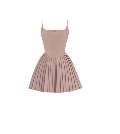 Girly Pleated A-Line Dress