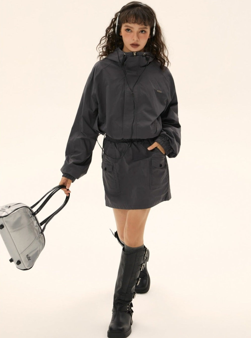 Functional wind short  jacket short skirt