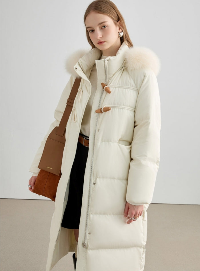 Fur Hood Middle Coat