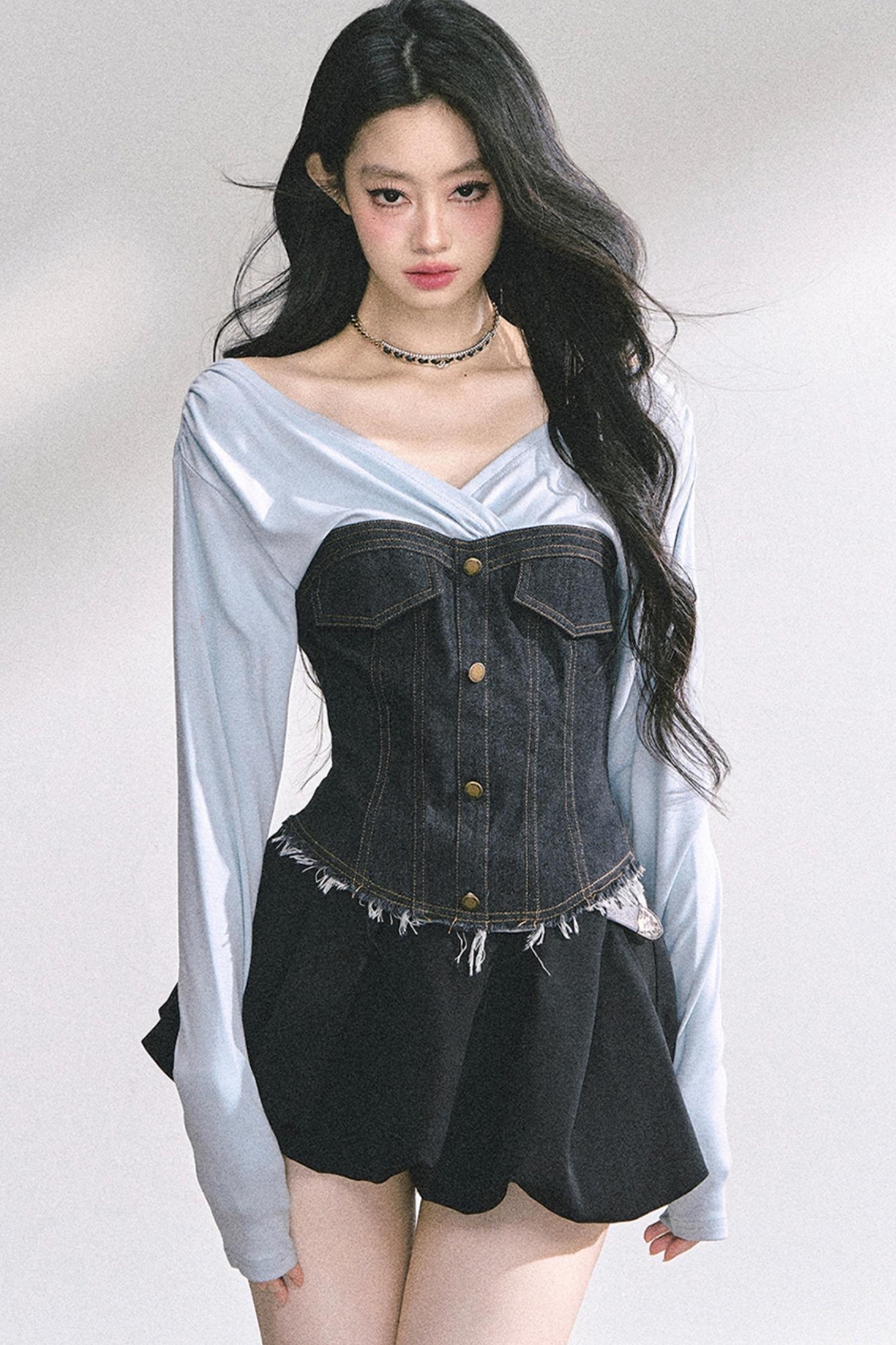 North Island Denim V-Neck T-Shirt