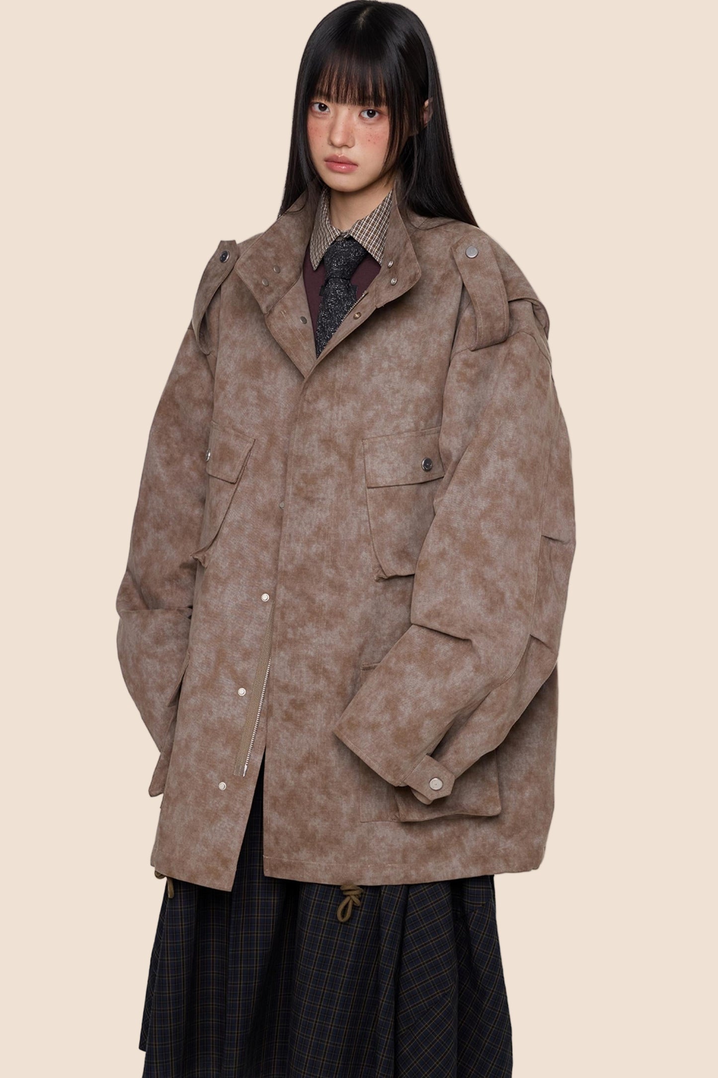 Stand Up Vintage Midi Jacket