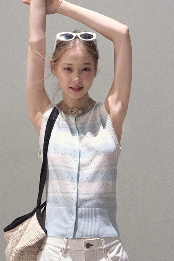 Thin Linen Relaxed Fit Vest