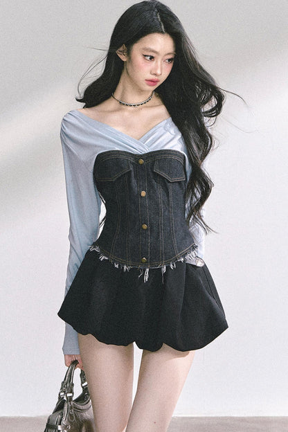 North Island Denim V-Neck T-Shirt