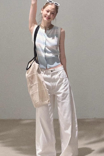 Thin Linen Relaxed Fit Vest