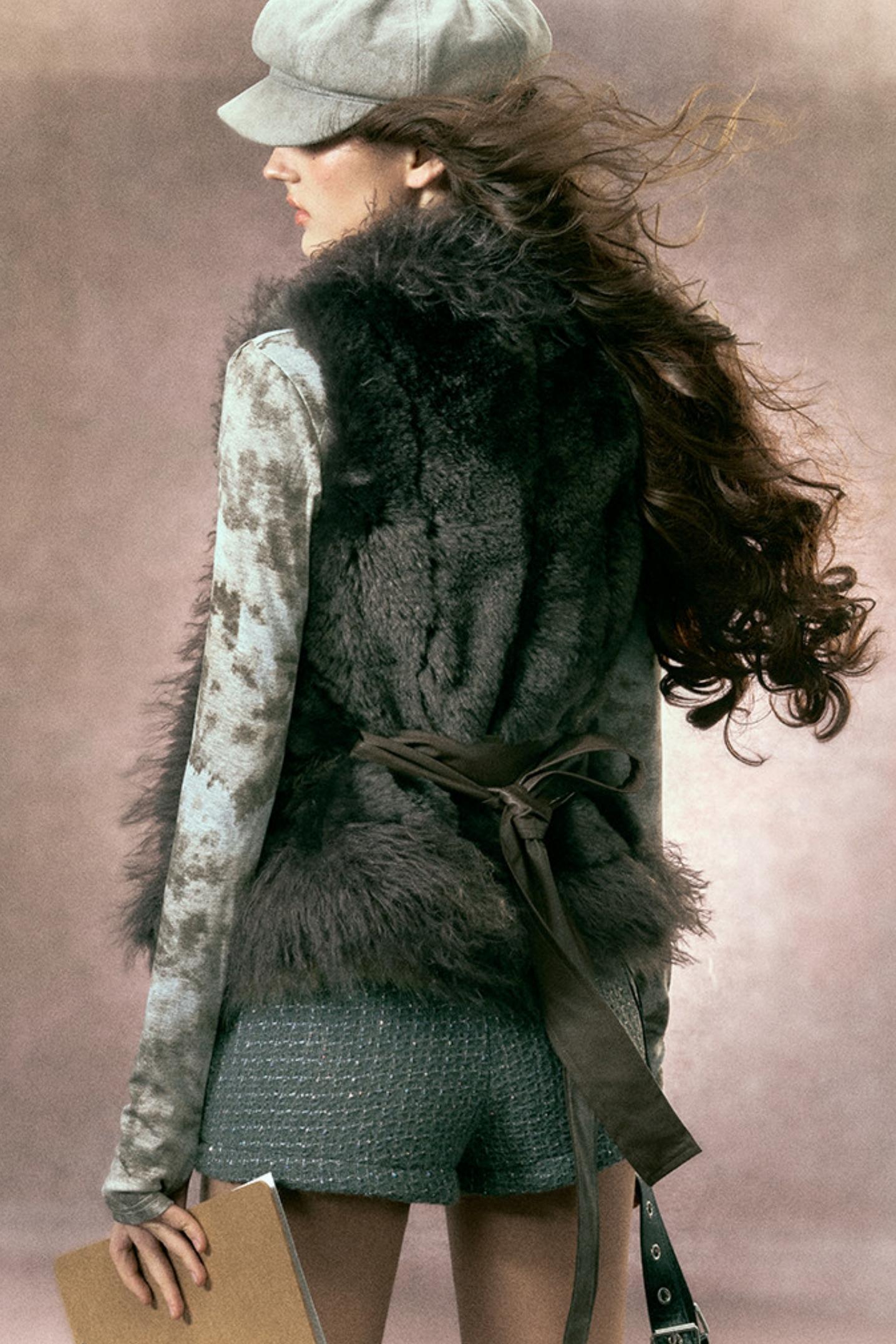 Retro Plush Patchwork Vest