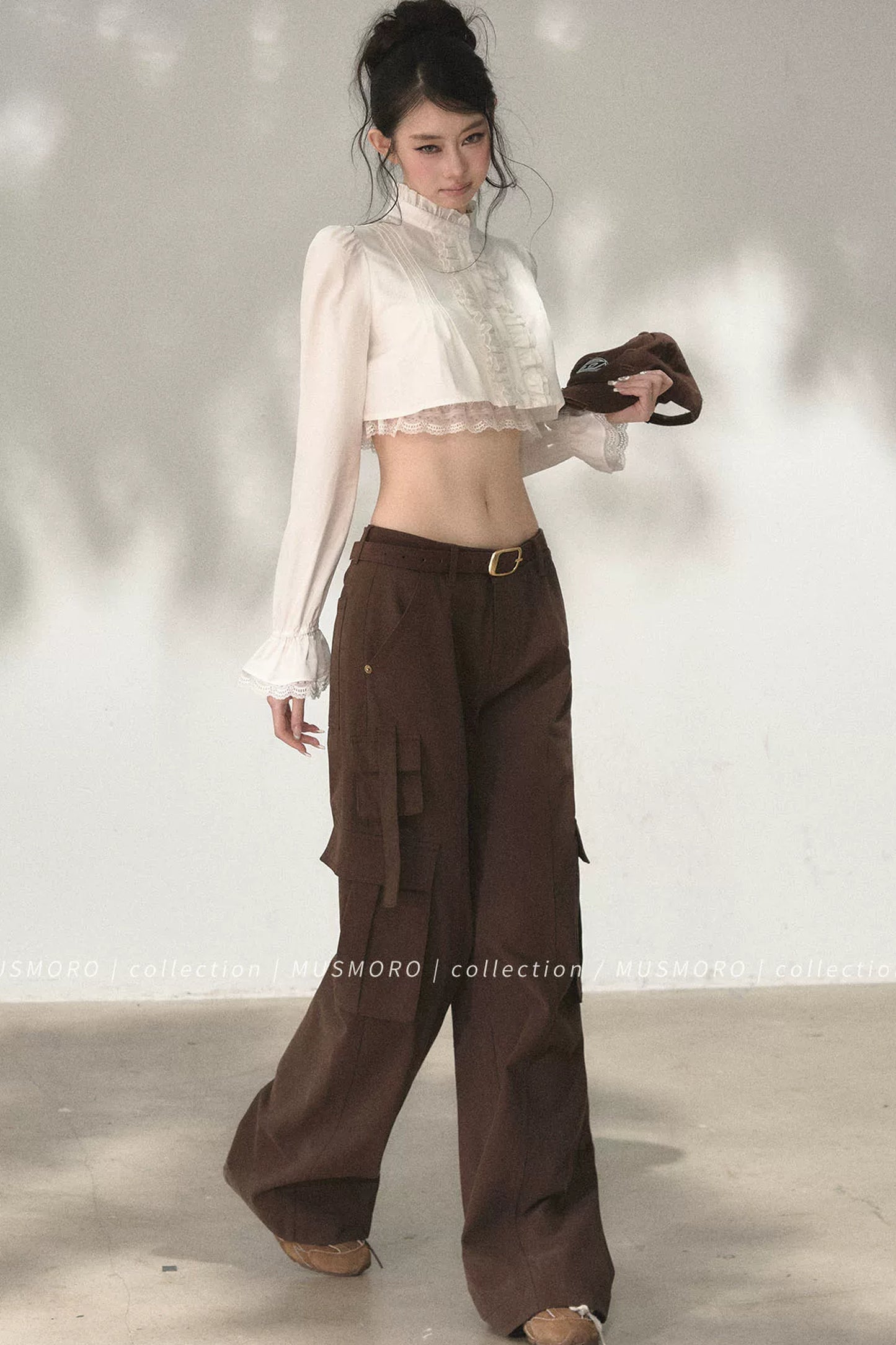 Accordion Pleated Court Blouse