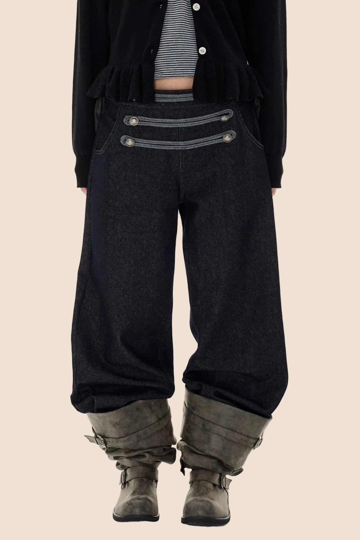 Straight Leg Denim Jeans