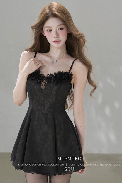 Lace Mesh Floral Dress
