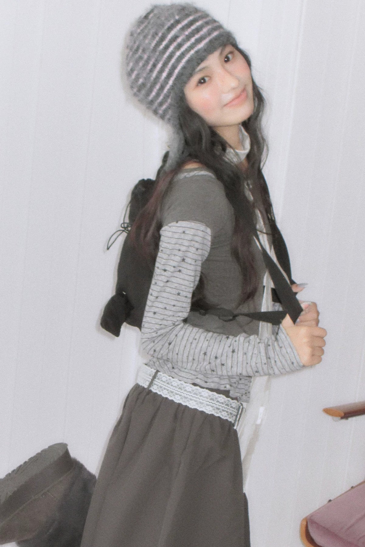 Star Stripe Layered-Look Top and Skirt Set-Up