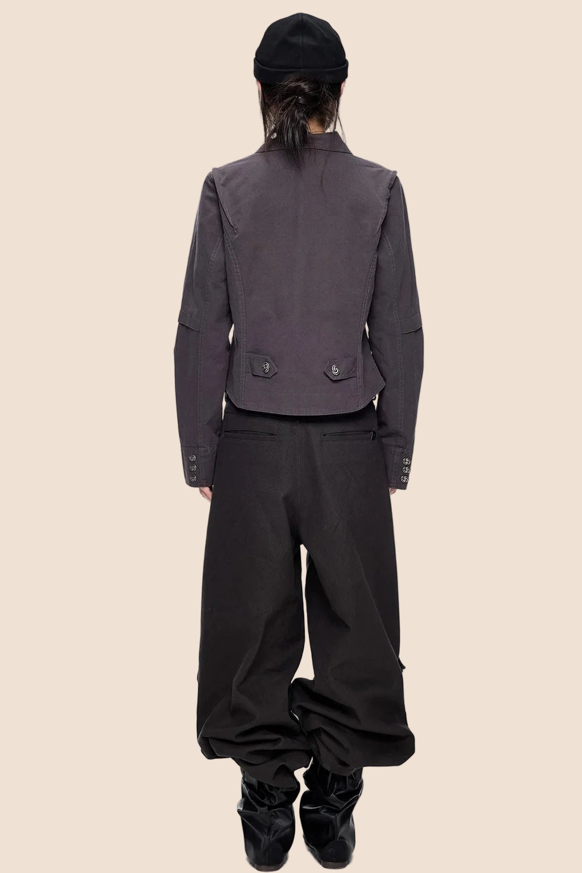 Palace-Style Double-Breasted Short Jacket
