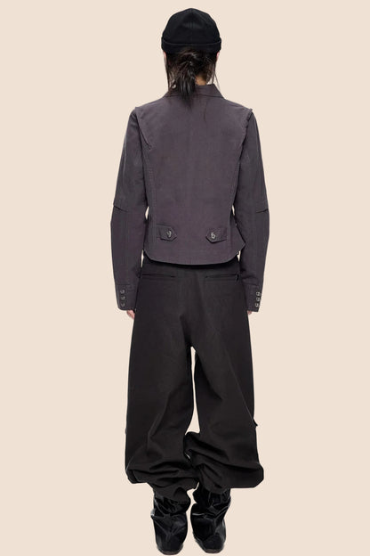 Palace-Style Double-Breasted Short Jacket