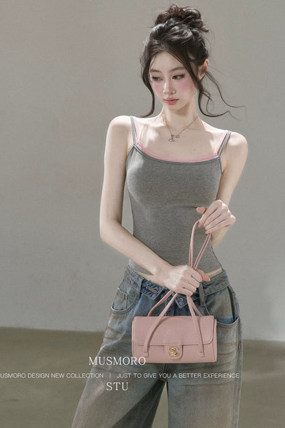 Low-Rise Complex Denim Pants