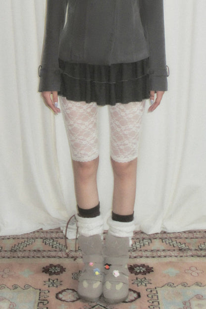 High-Waisted Double Layered Ruffle Cake Skirt
