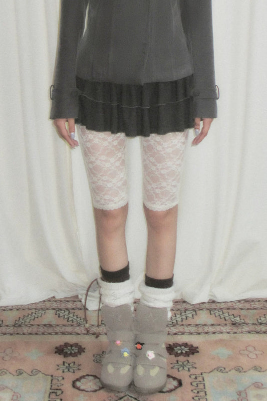 High-Waisted Double Layered Ruffle Cake Skirt