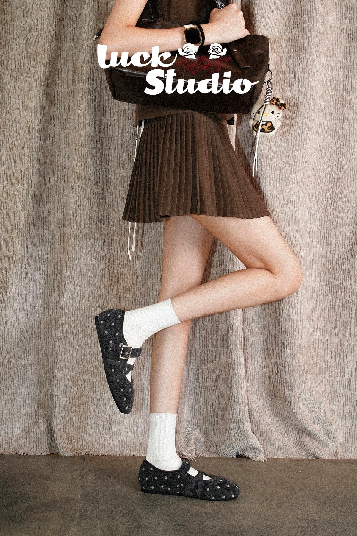 Round Toe Polka Dot Mary Jane Shoes
