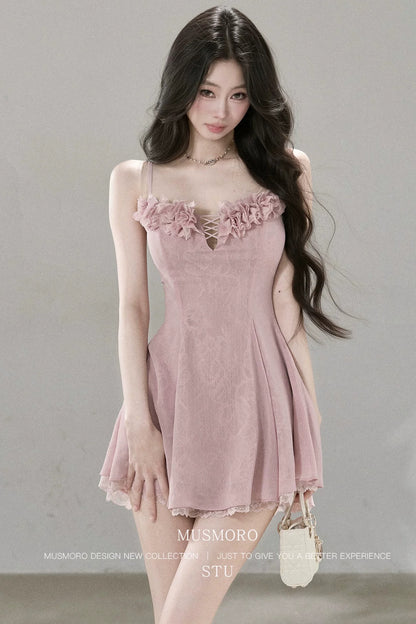 Lace Mesh Floral Dress