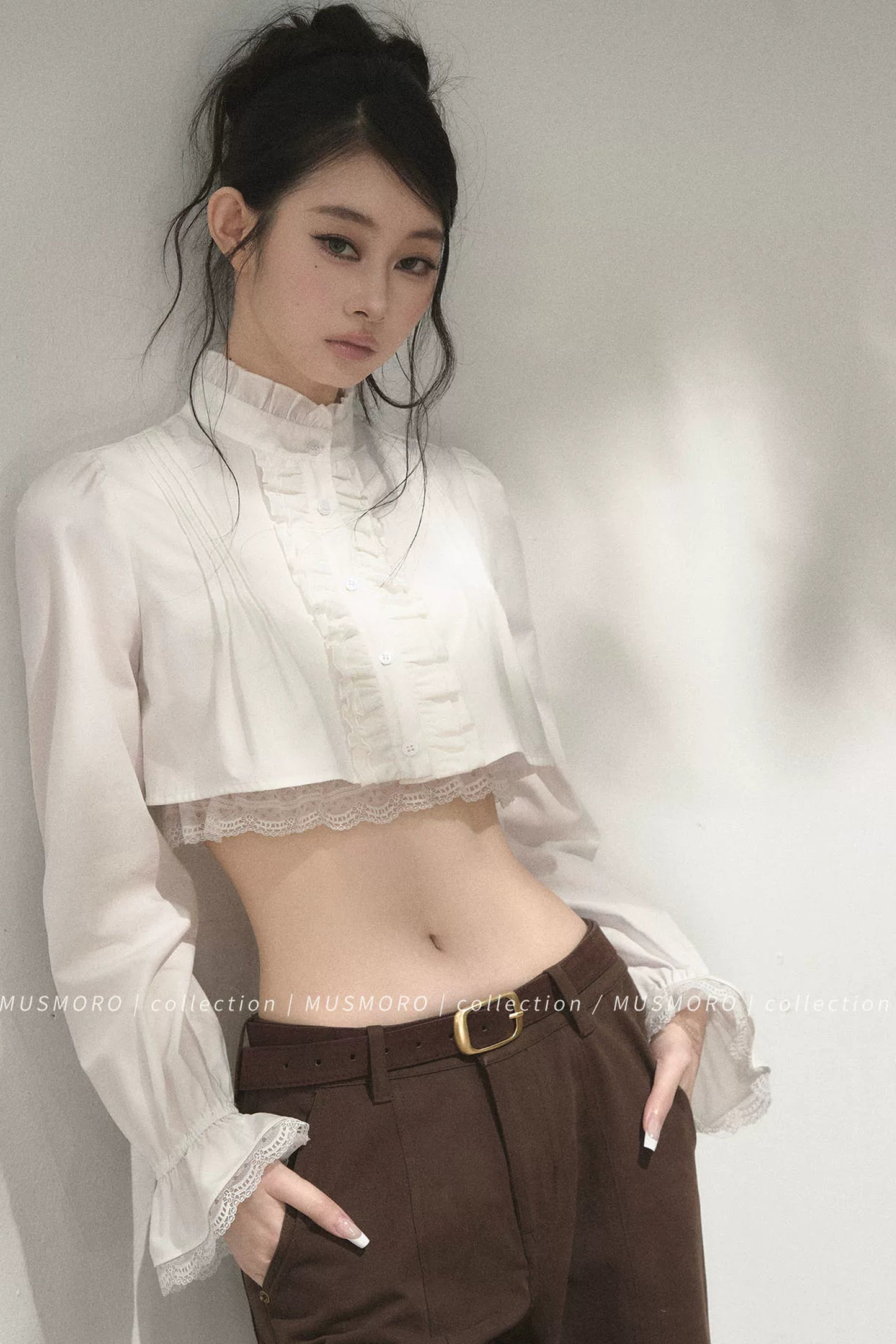 Accordion Pleated Court Blouse