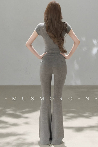 Knit Flared Enhancing Pants