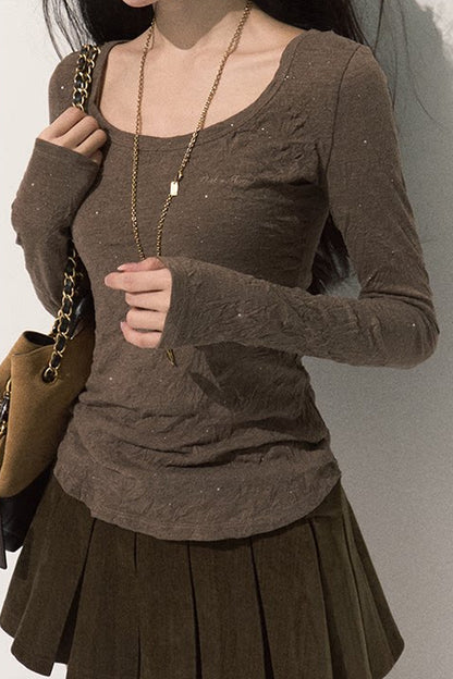 Silver Sprinkle Textured Knit Top