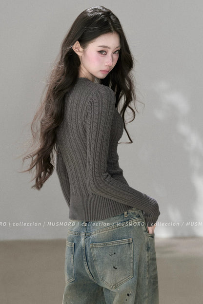 High-Stretch Lace-Up Knit Top