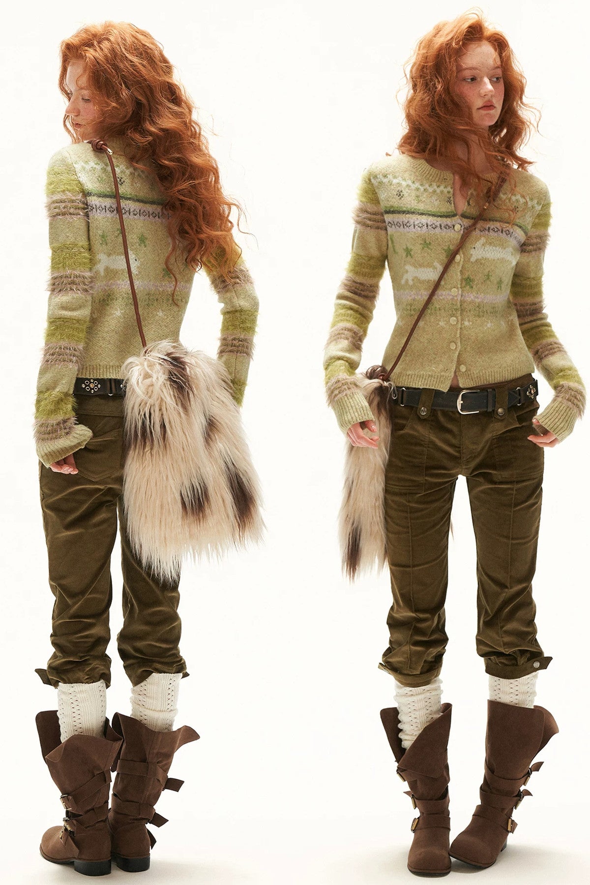 Fair Isle Knit Cardigan