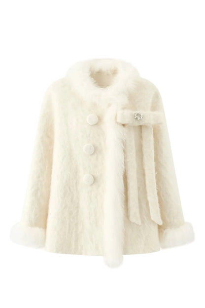 Cappotto in pile 100% lana Principessa delle nevi