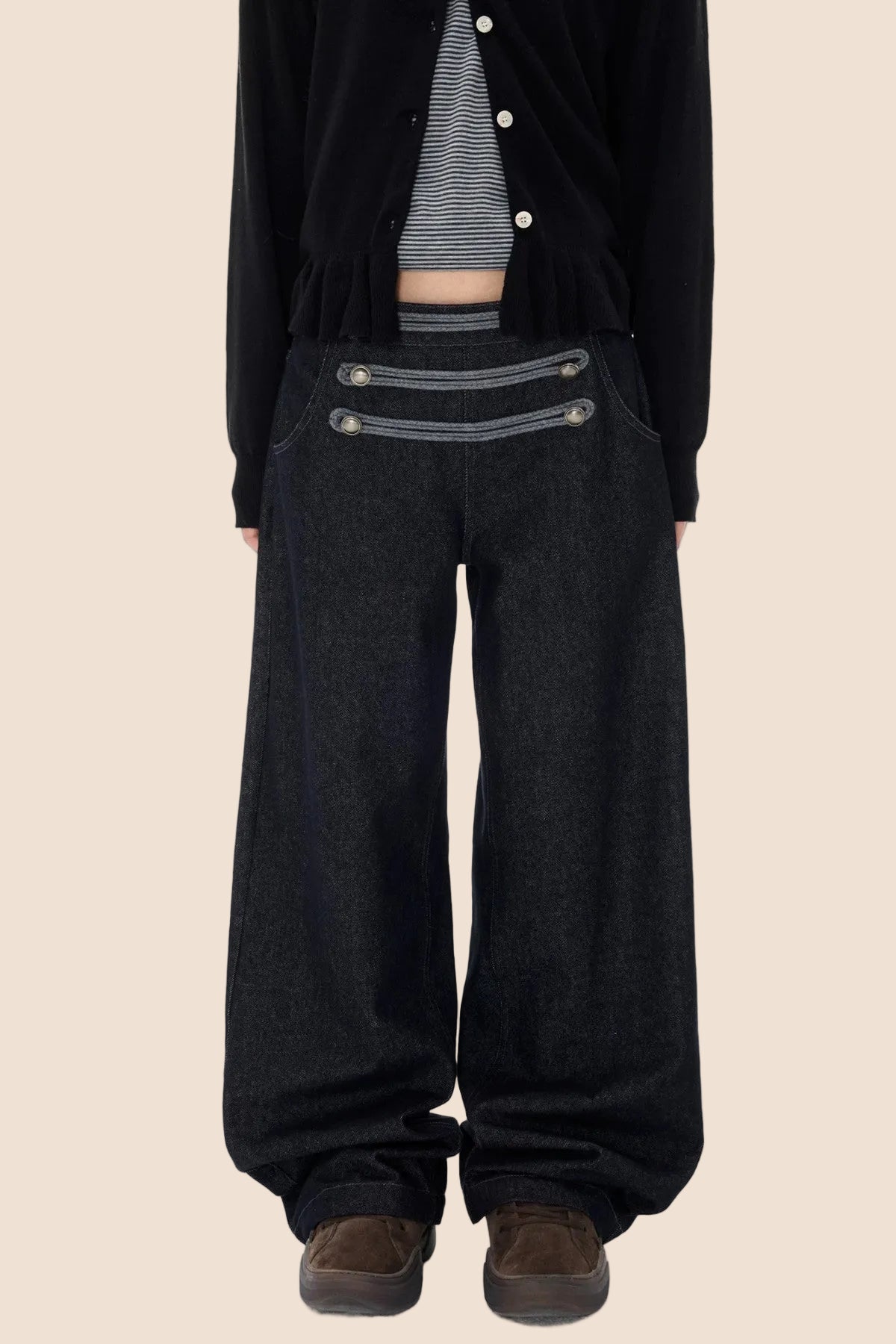 Straight Leg Denim Jeans