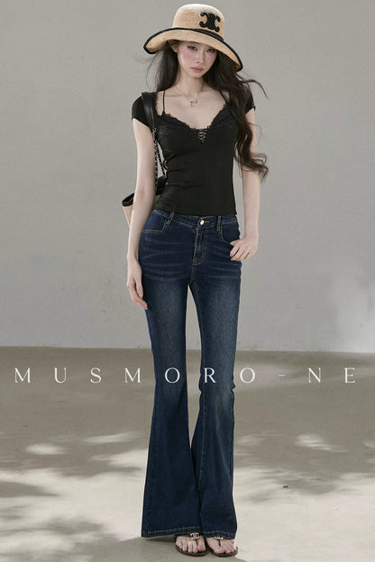 Ruffled Lace Trim Blouse