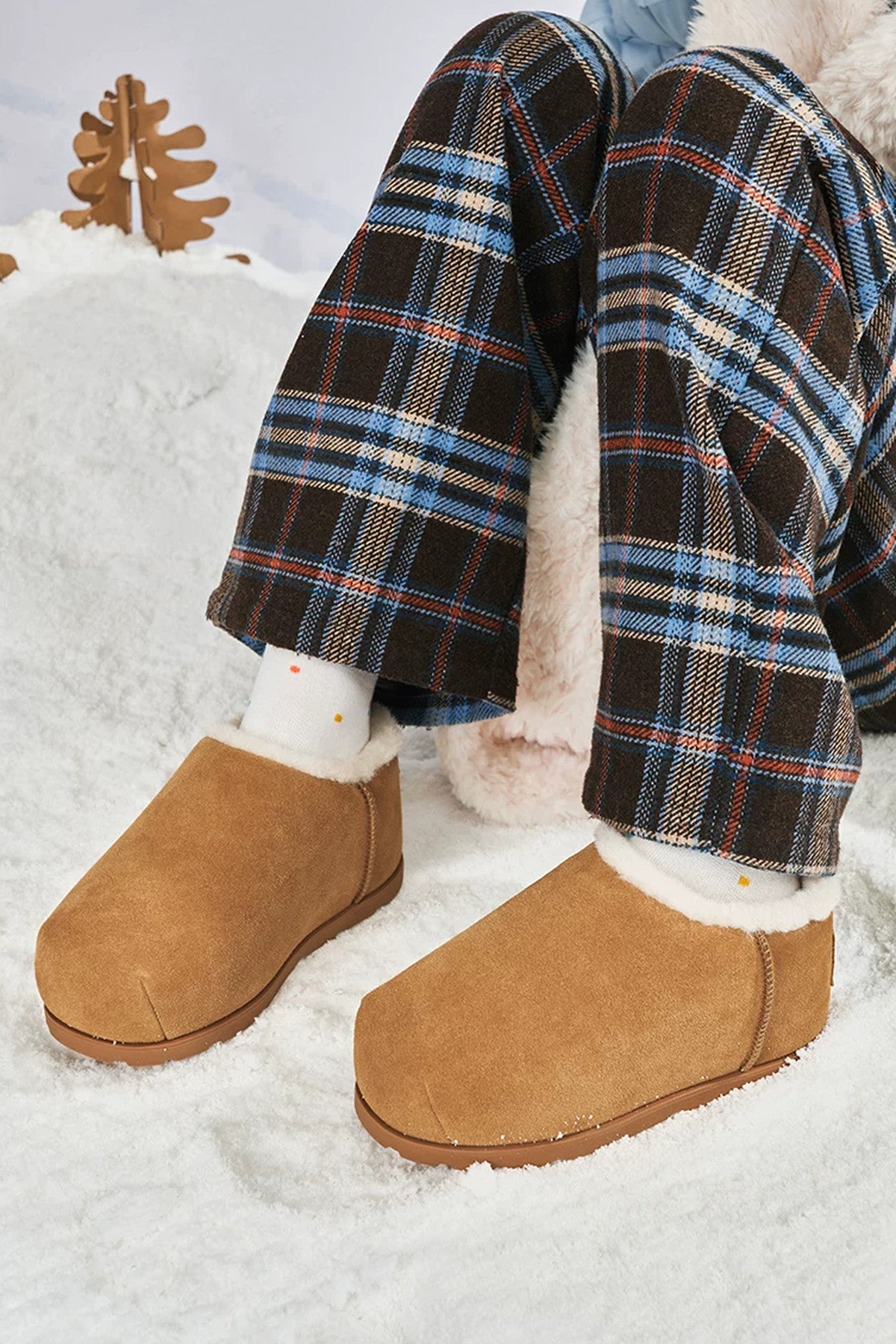 Flat Slip-On Fur Snow Boots