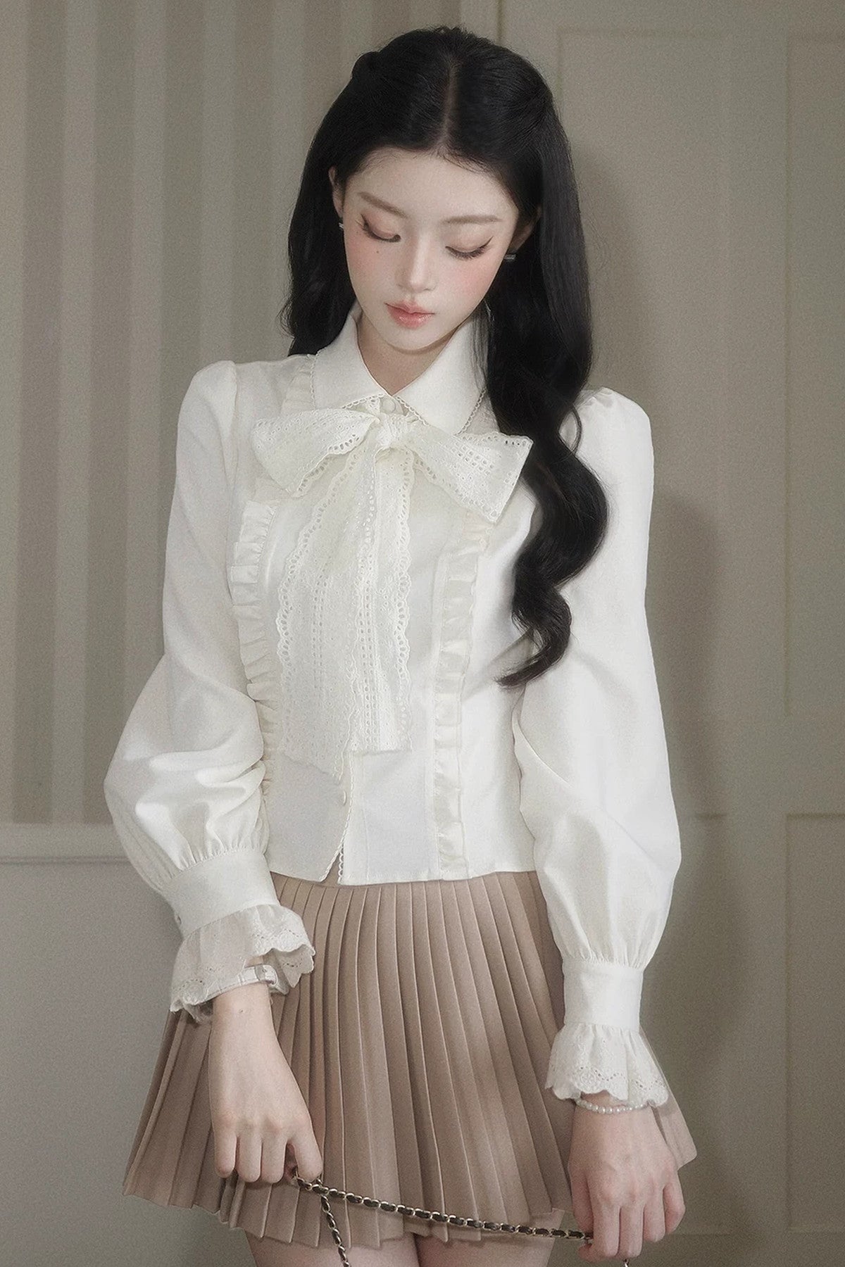 Impression Lapel Button Vest With Shirt  Set-Up