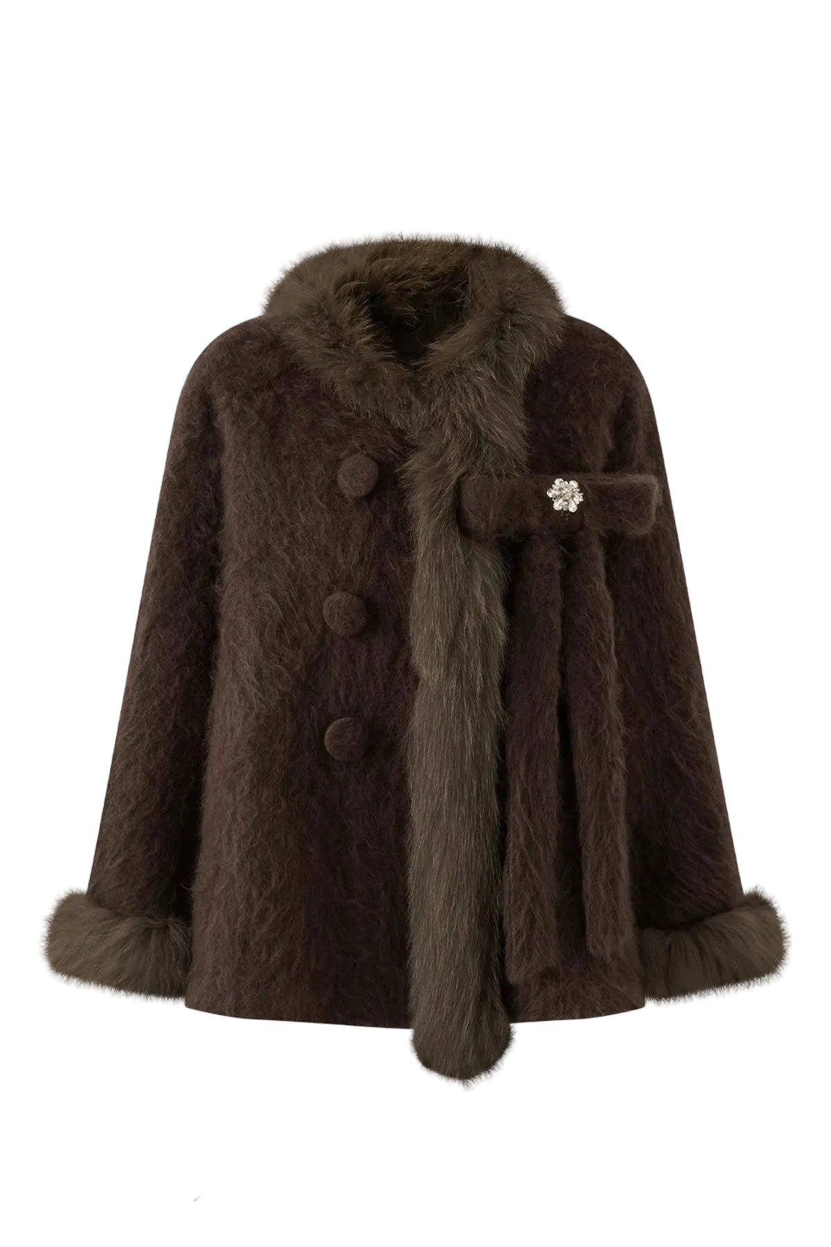 Cappotto in pile 100% lana Principessa delle nevi
