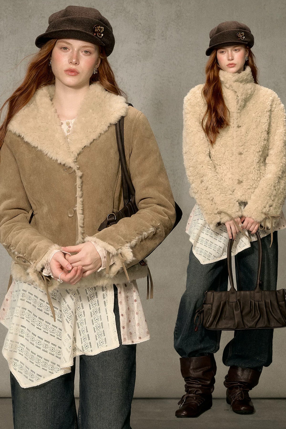 Reversible Suede Lamb Wool Jacket