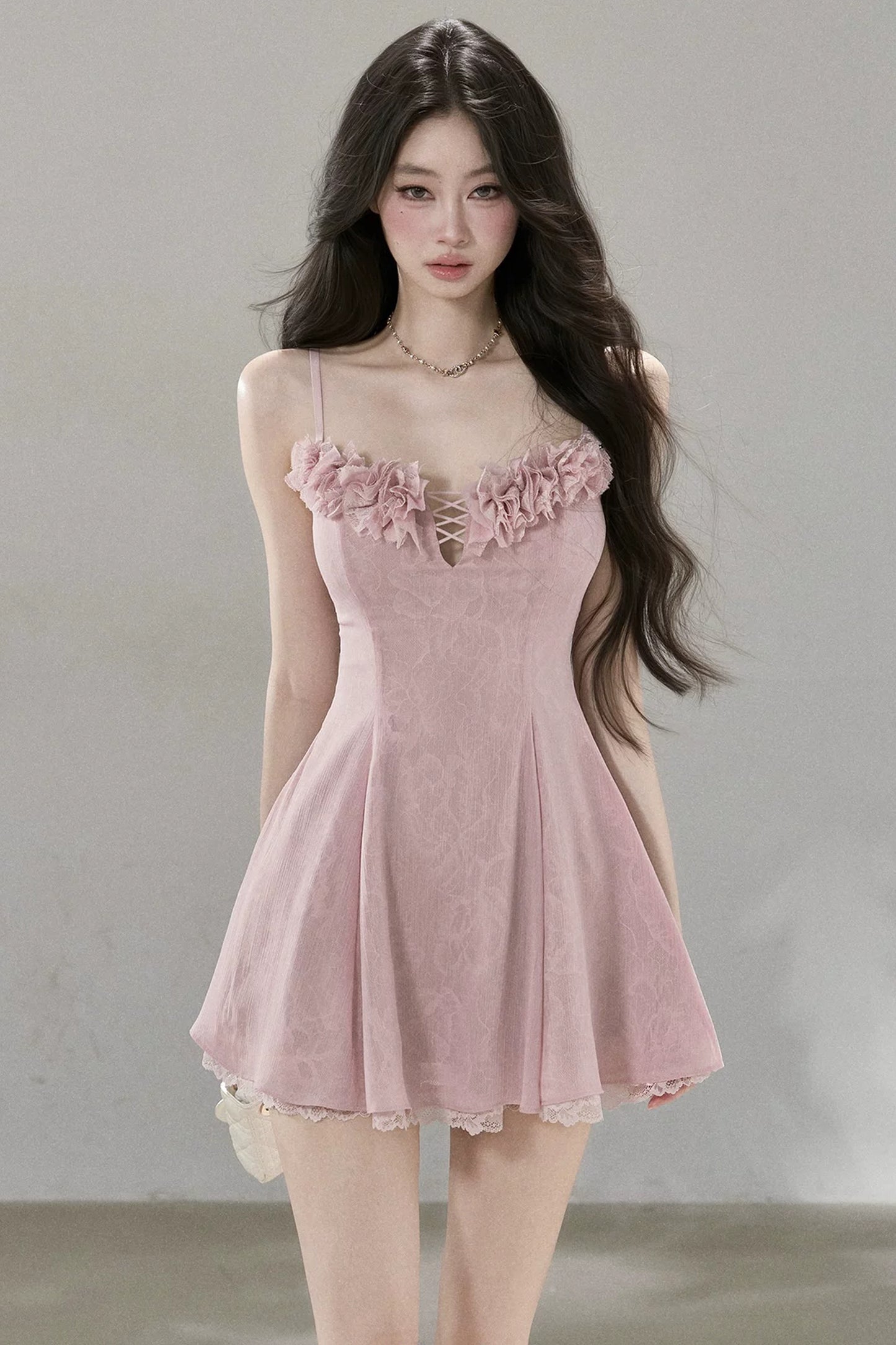 Lace Mesh Floral Dress