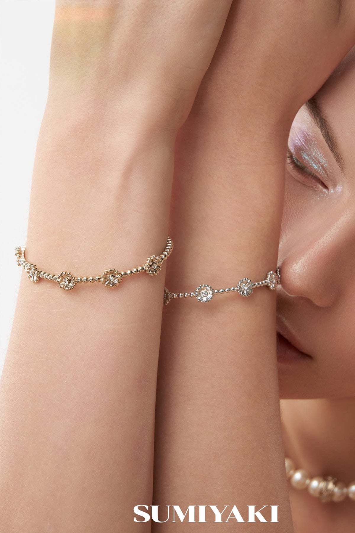 Daisy Beaded Bracelet