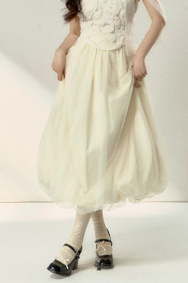 White Banquet Style Skirt