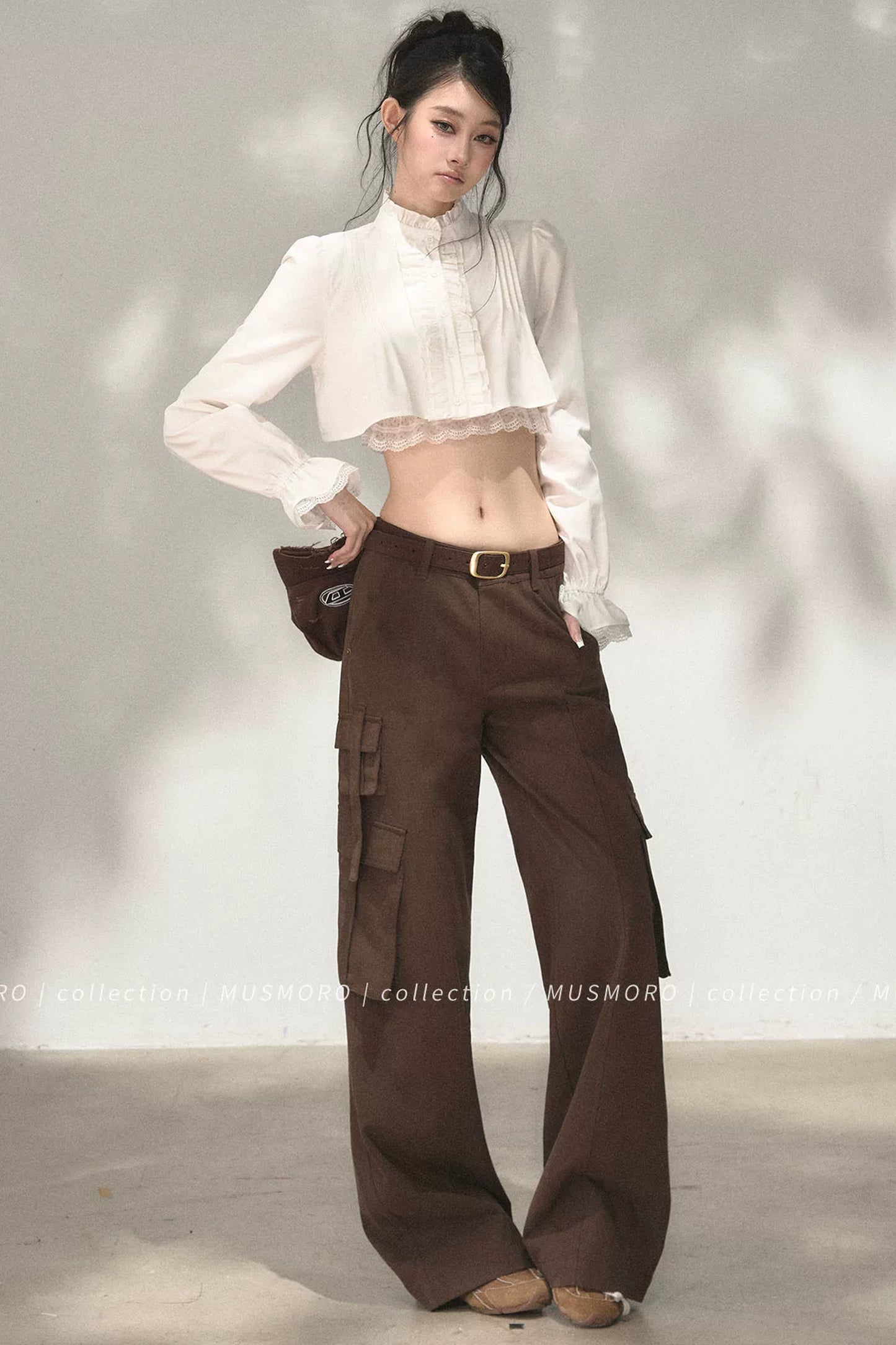 Accordion Pleated Court Blouse