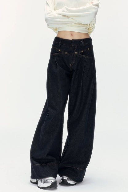 Low-Waist Wide-Leg Jeans