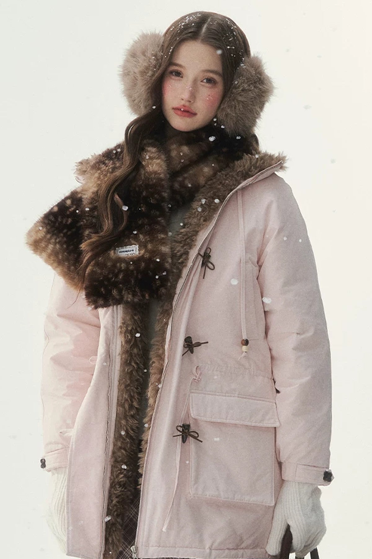 Fluffy Bambi Deer Faux Fur Scarf
