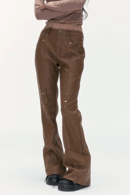 Flared Pants With Detachable Skirt