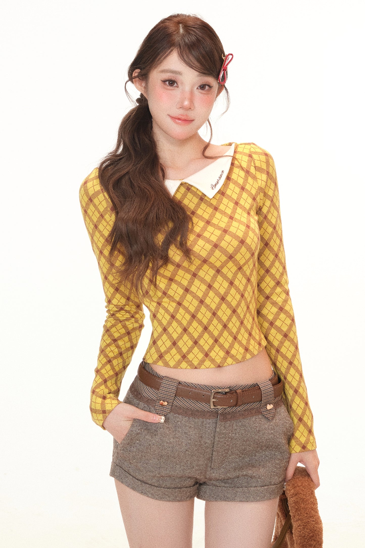 Autumn New Long Sleeve T-Shirt and Shorts Two-Piece Set