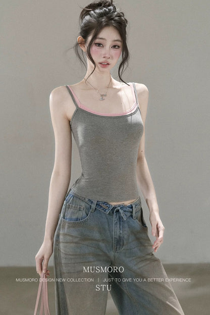 Low-Rise Complex Denim Pants