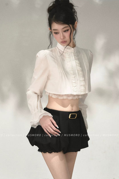 Accordion Pleated Court Blouse
