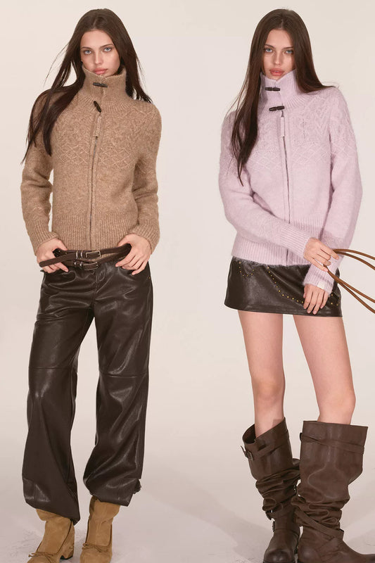 Wool Blend Toggle Cardigan