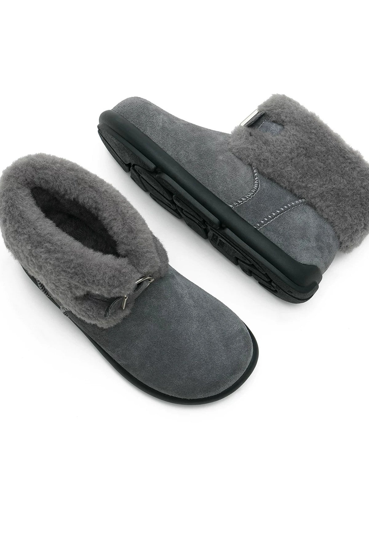 Fleece-Lined Flat Snow Boots